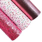 Pink Floral Shimmer Suede