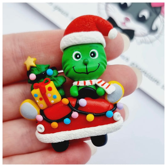 Custom Grinch Clay Bow