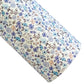 Blue & White Floral Shimmer Suede