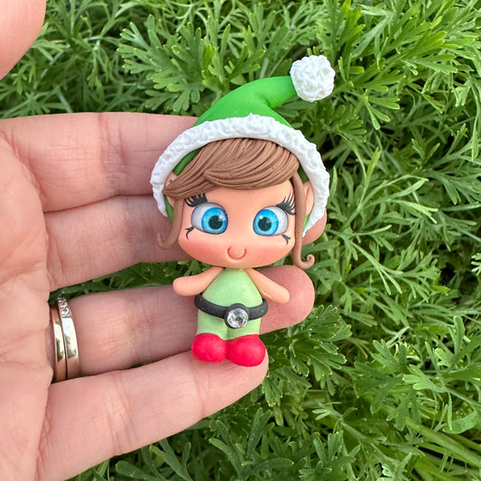 Custom Christmas Elf Clay Bow
