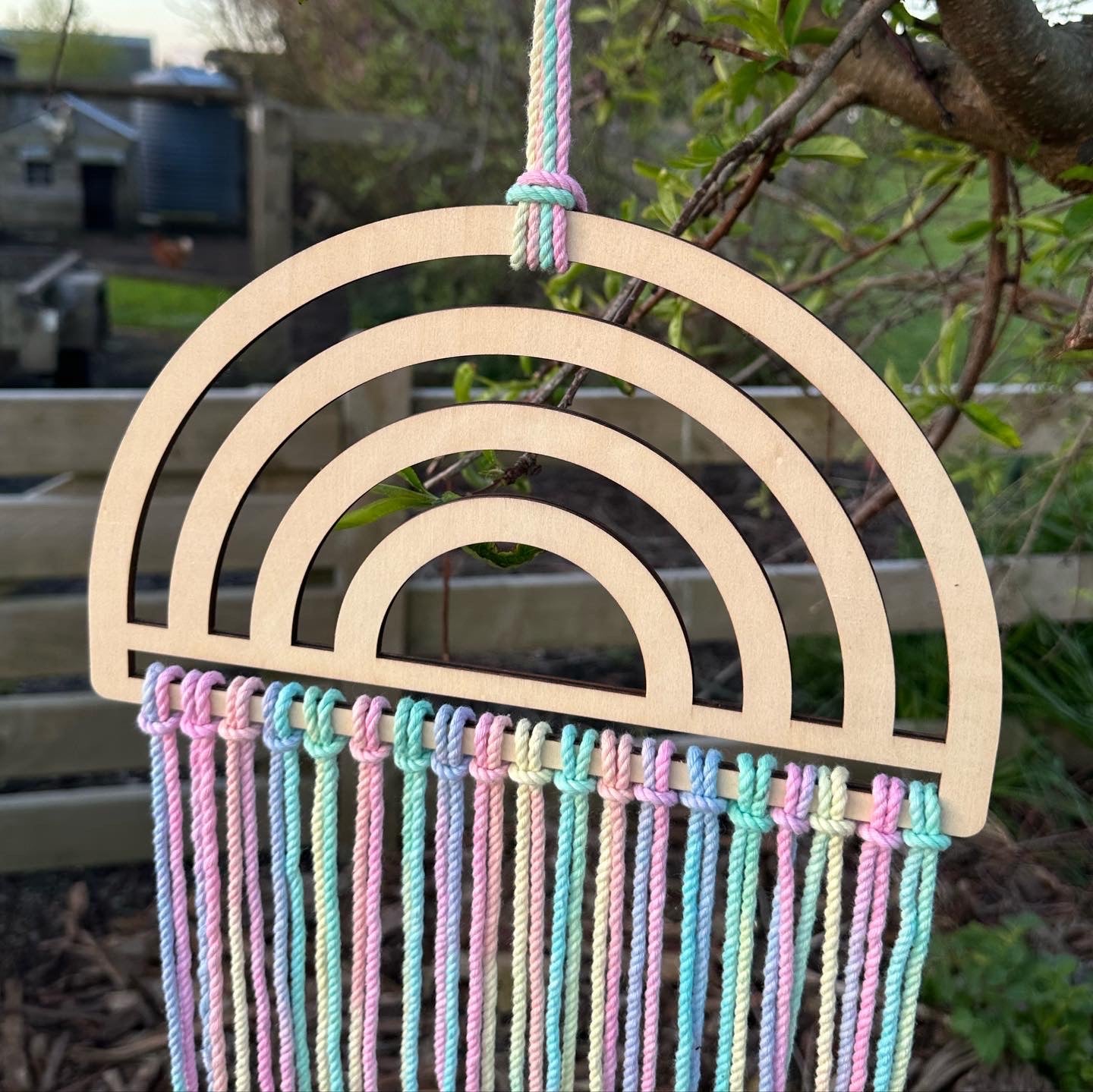 Pastel Rainbow Bloom/ Bow Hanger