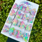 Baby Dolly Glitter Bows// Pastel Rainbow Splatter