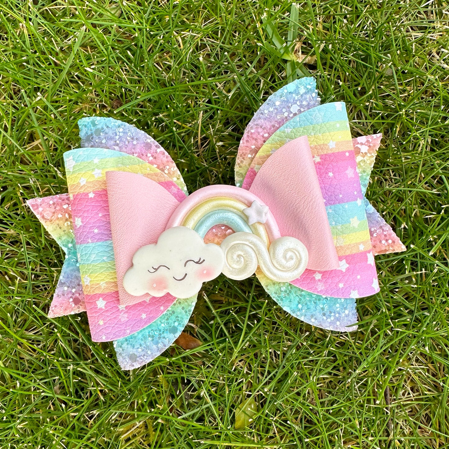 Pastel Rainbow Maria Clay Bow