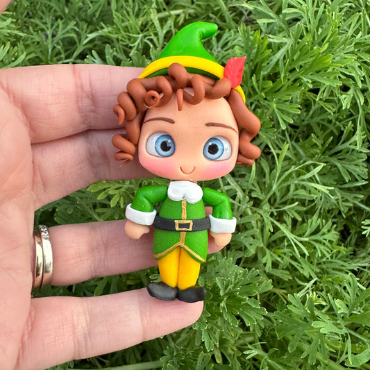 Custom Christmas Elf Clay Bow