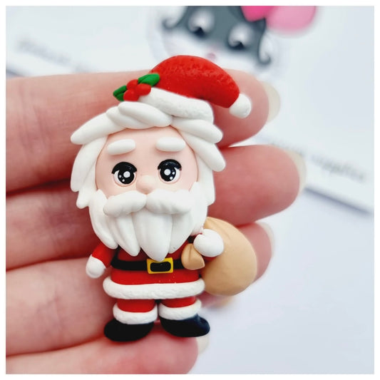 Custom Red Santa Clay Bow