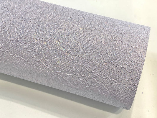 Purple Pastel Pearl Floral Embossed Leatherette (Copy)