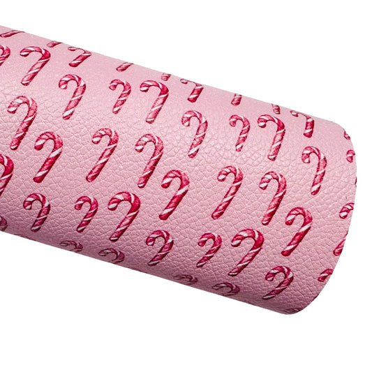 Pink Candy Canes Leatherette