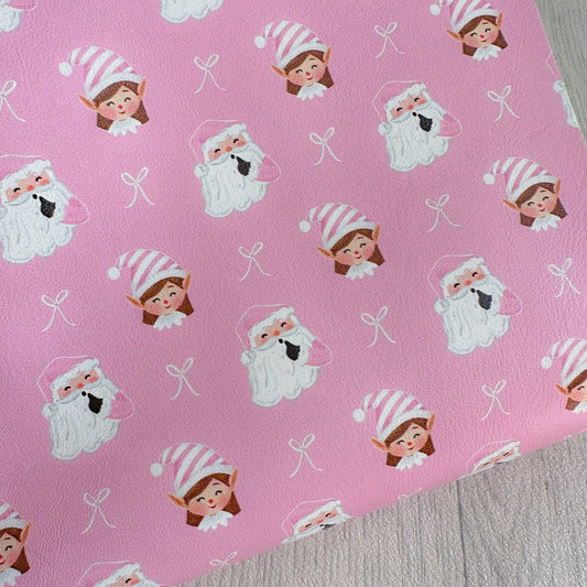 Pink Elf & Santa Leatherette