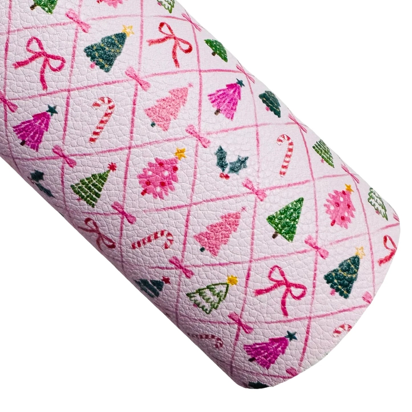 Pink Trees & Ribbons Leatherette