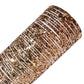 Rose Gold with White Stripes Chunky Glitter