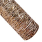 Rose Gold with White Stripes Chunky Glitter