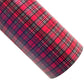 Small Red Tartan Leatherette