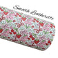 Strawberry Cherry Ribbons Smooth Leatherette