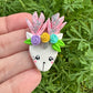 Custom Floral Deer Clay Bow