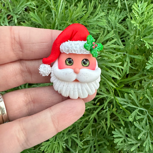 Custom Christmas Santa Clay Bow