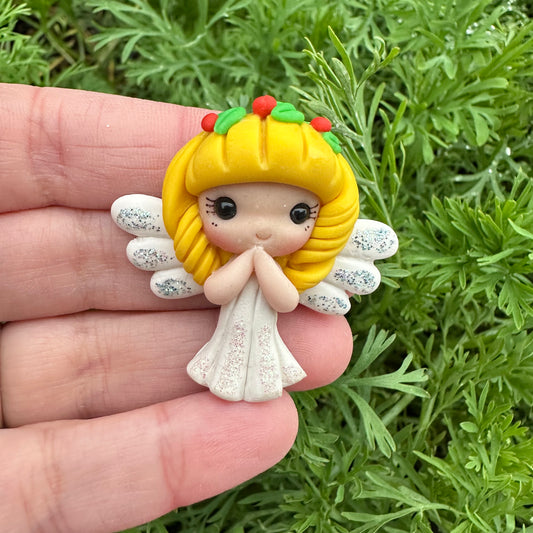 Custom Christmas Angel Clay Bow