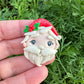 Custom Christmas Red Santa Clay Bow