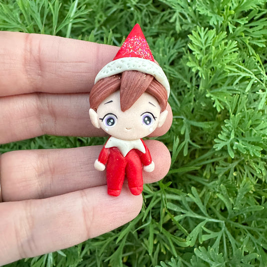 Custom Christmas Elf Clay Bow