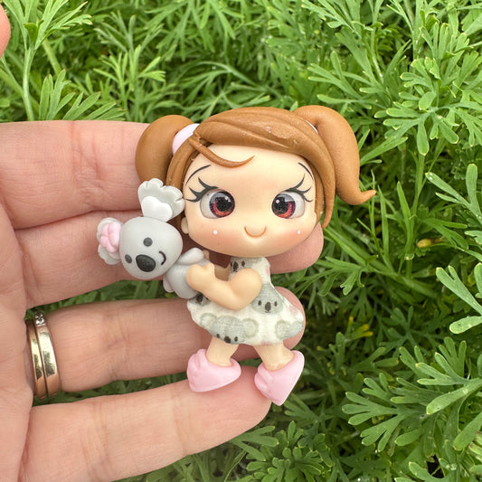 Custom Koala Girl Clay Bow