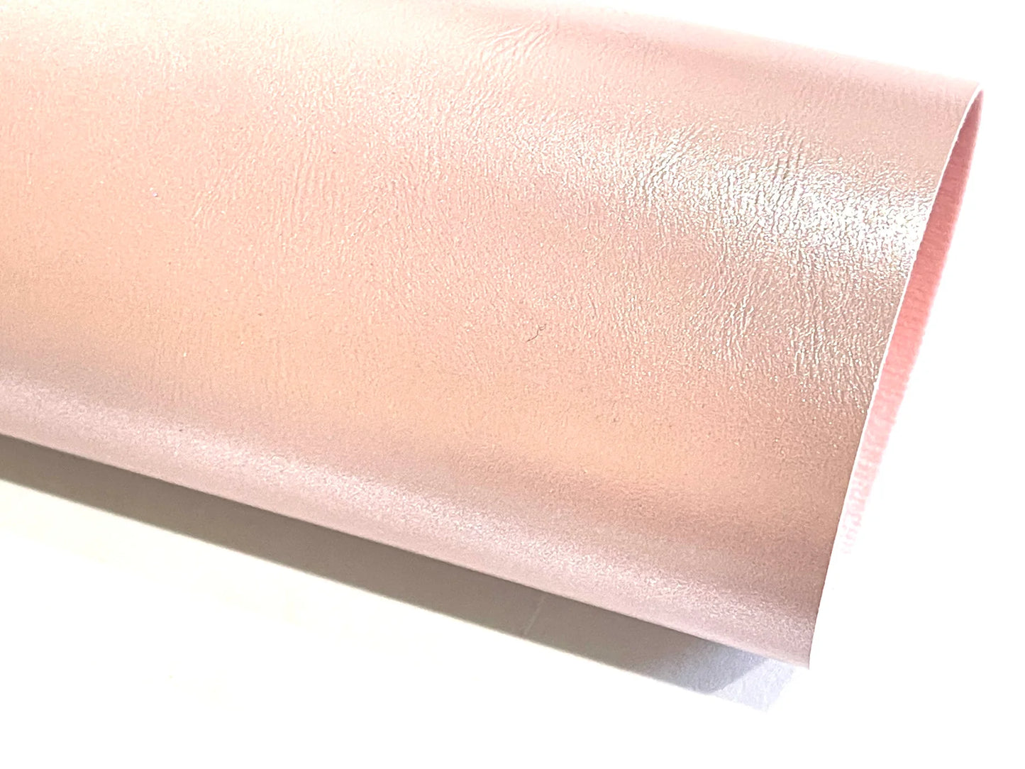 Nude Pink Metallic Smooth Faux Leatherette