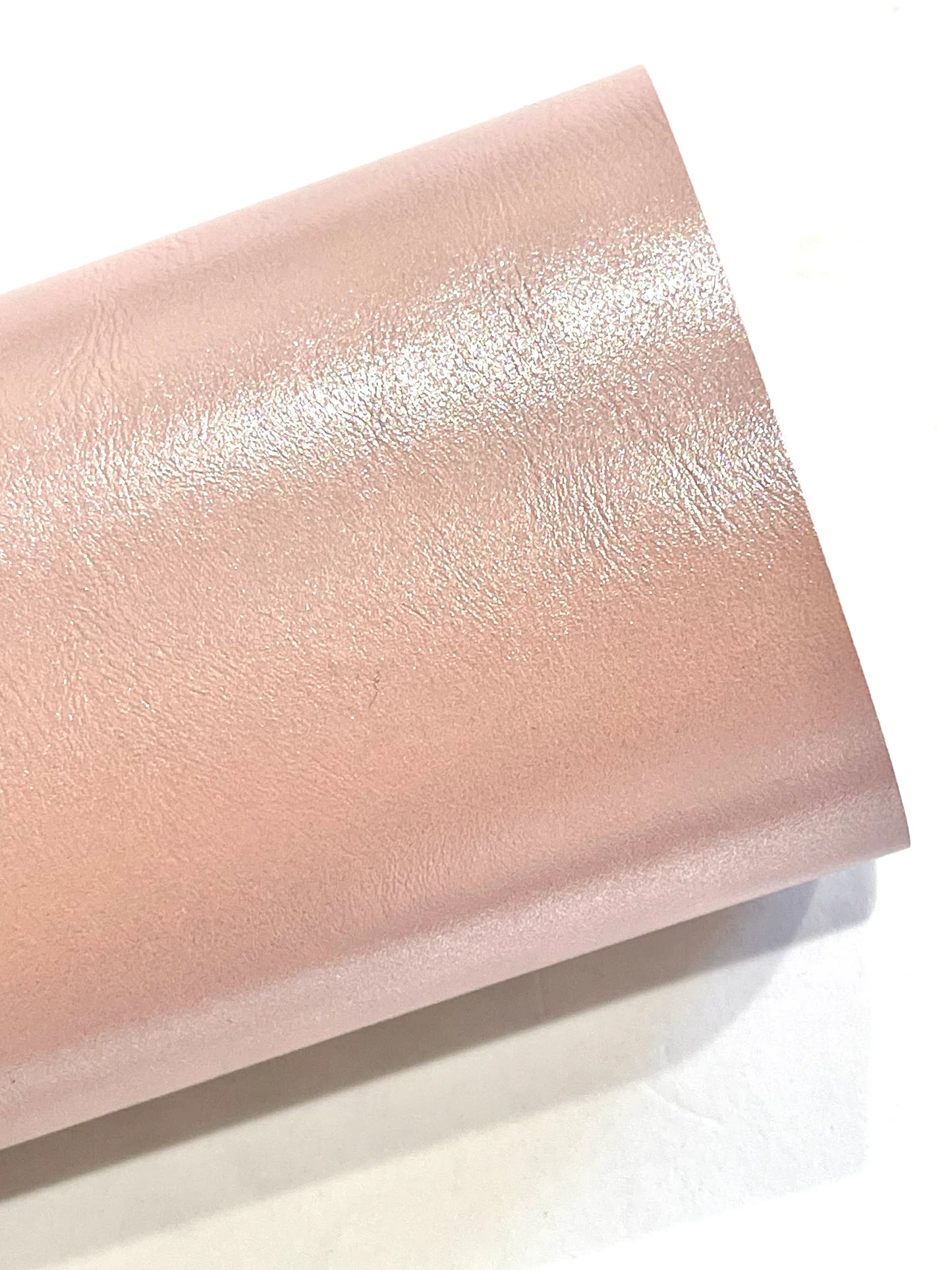 Nude Pink Metallic Smooth Faux Leatherette