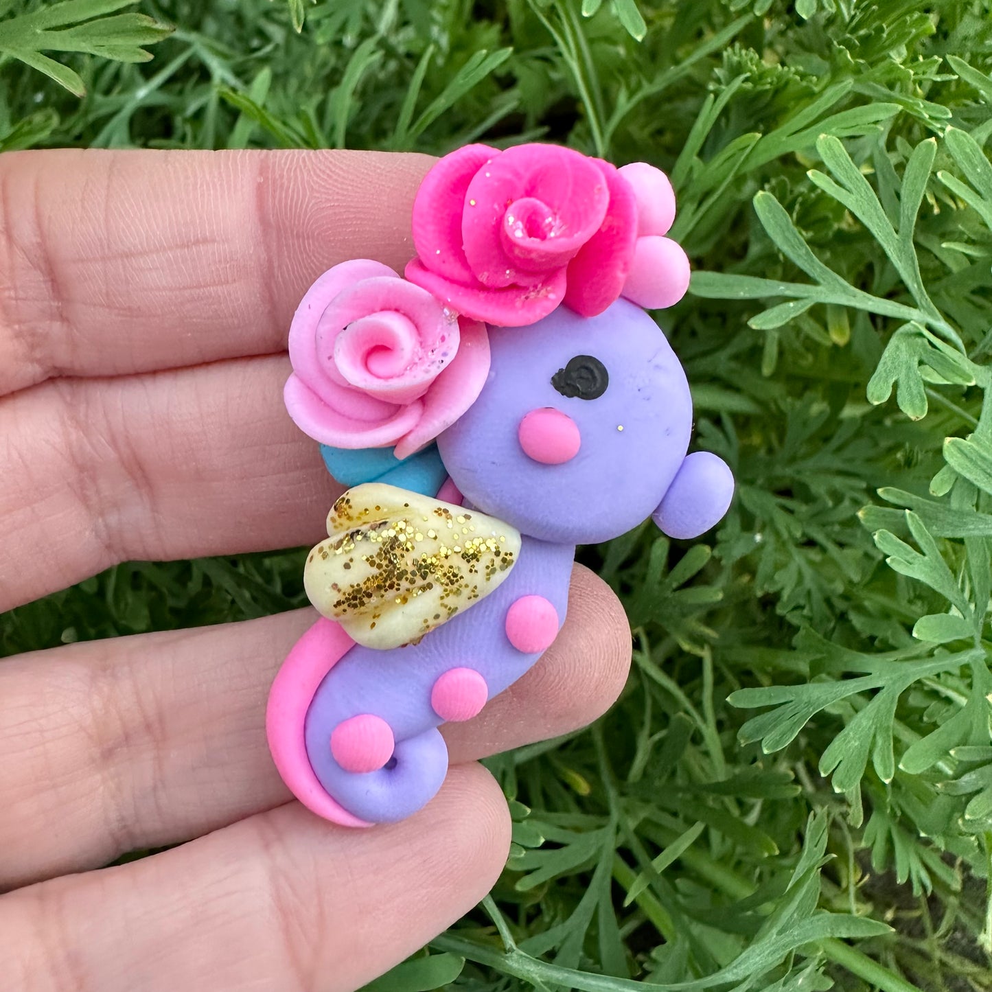 Custom Seahorse Clay Bow