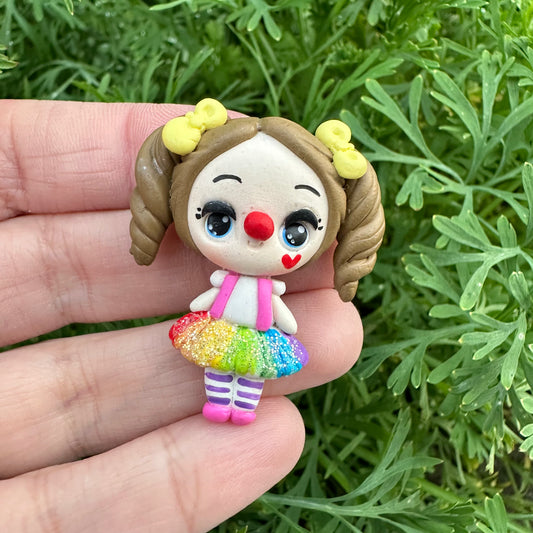 Custom Clown Girl Clay Bow