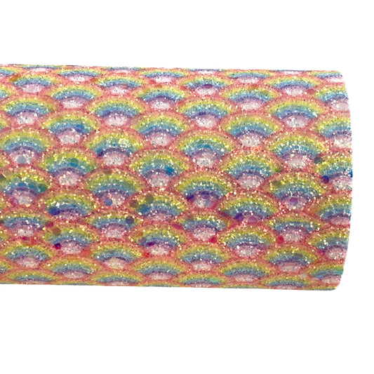 Rainbow Mermaid Scale Chunky Glitter