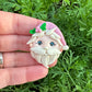 Custom Christmas Pink Santa Clay Bow