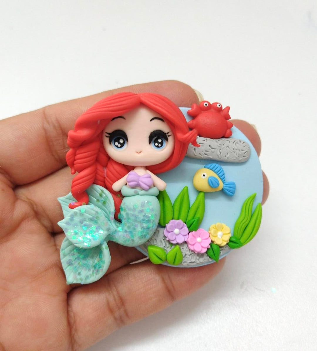 Custom Princess Mermaid Clay Bow