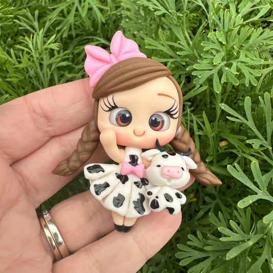 Custom Cow Girl Clay Bow