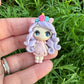 Custom Unicorn Girl Clay Bow
