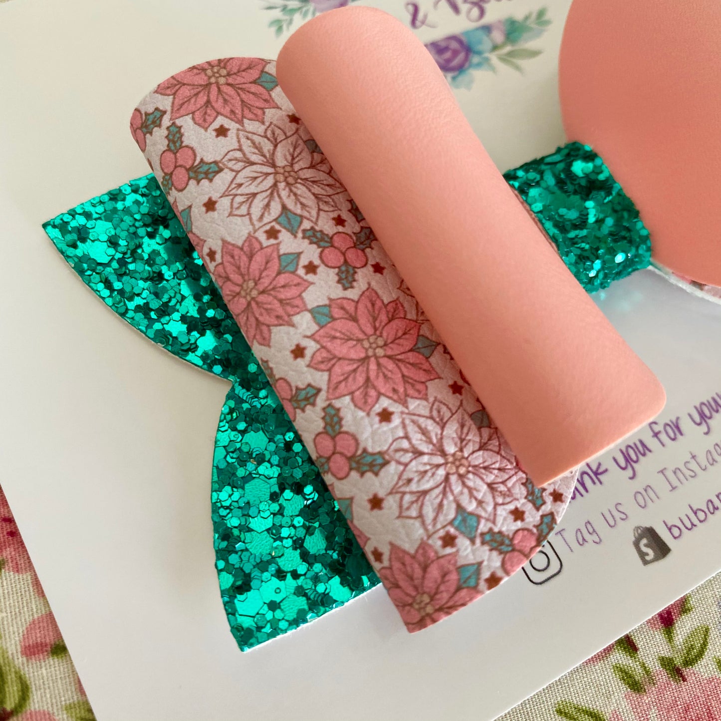 Angela Christmas Floral Big Beauty Bow