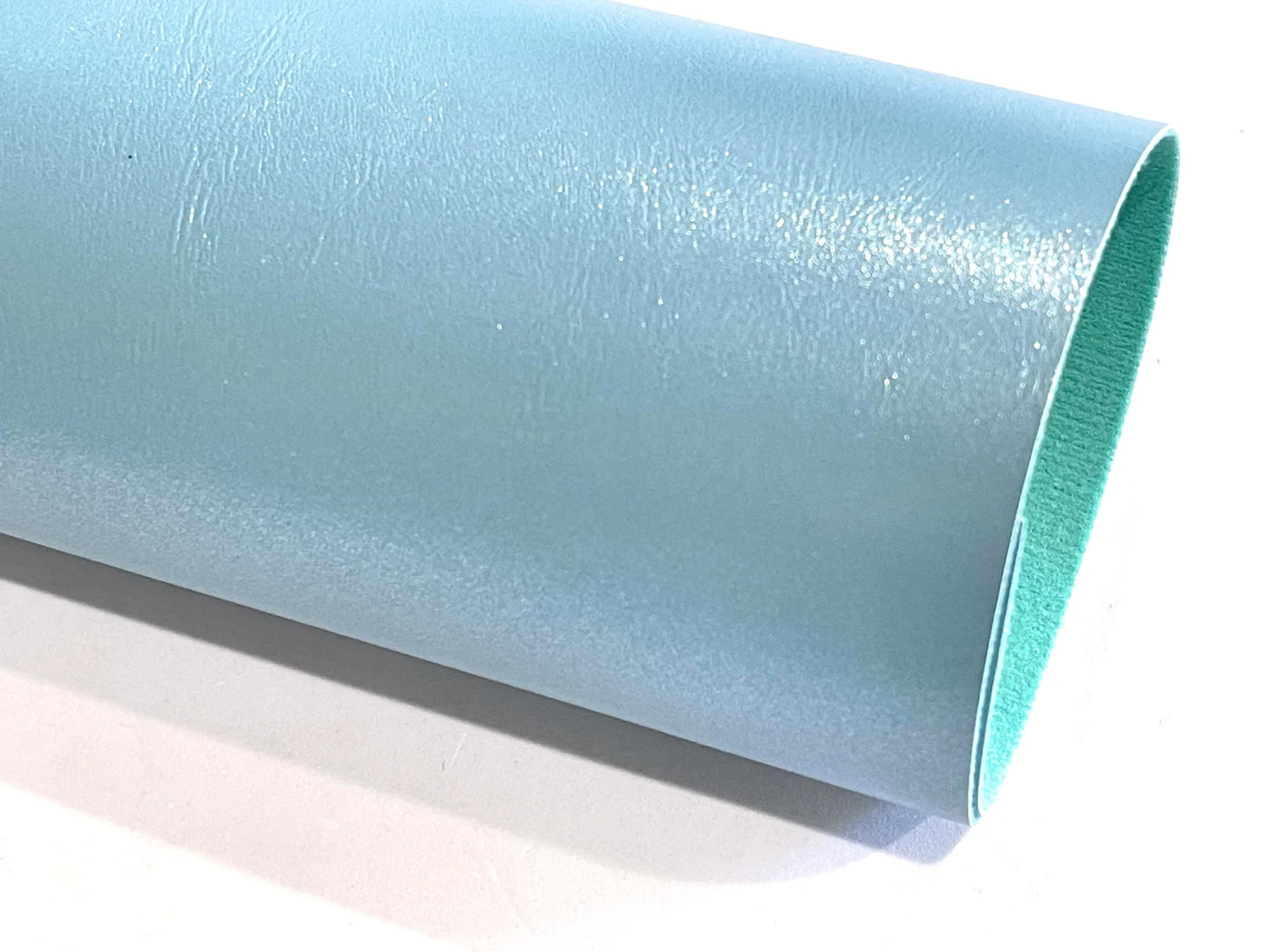 Light Blue Pearl Smooth Faux Leatherette 