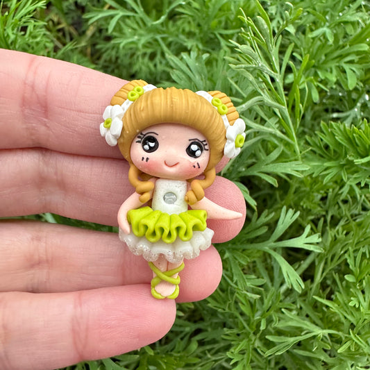 Custom Floral Ballerina Clay Bow