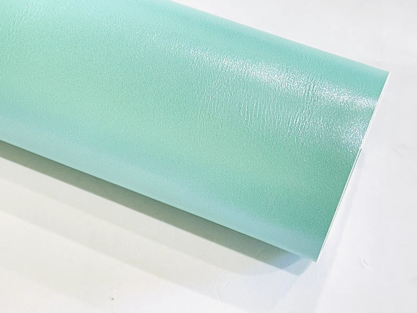 Cyan Mint Pearl Smooth Faux Leatherette