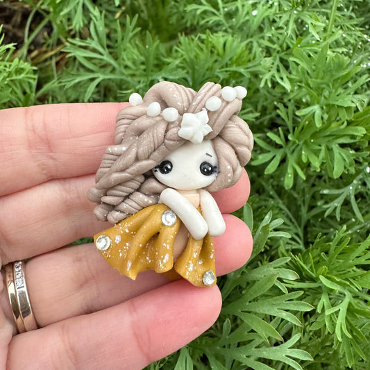 Custom Floral Unicorn Clay Bow