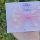 Pink Holo Organza Ribbon Bow