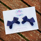Navy 'Milla' Suede Piggy Bows