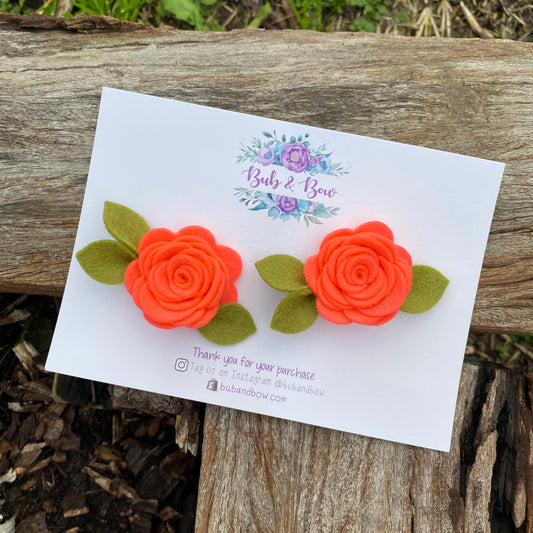 Mini Felt Bloom Piggys (Bright Pink)
