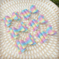 Pastel Ombre Rainbow Glitter Imogen bow