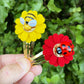 Spring Felt Daisy Snap Clips