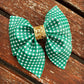 Large Sailor bow (Emerald Plaid)