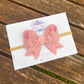 Franchi Fancy Felt Floral Bow (Carnation Pink)