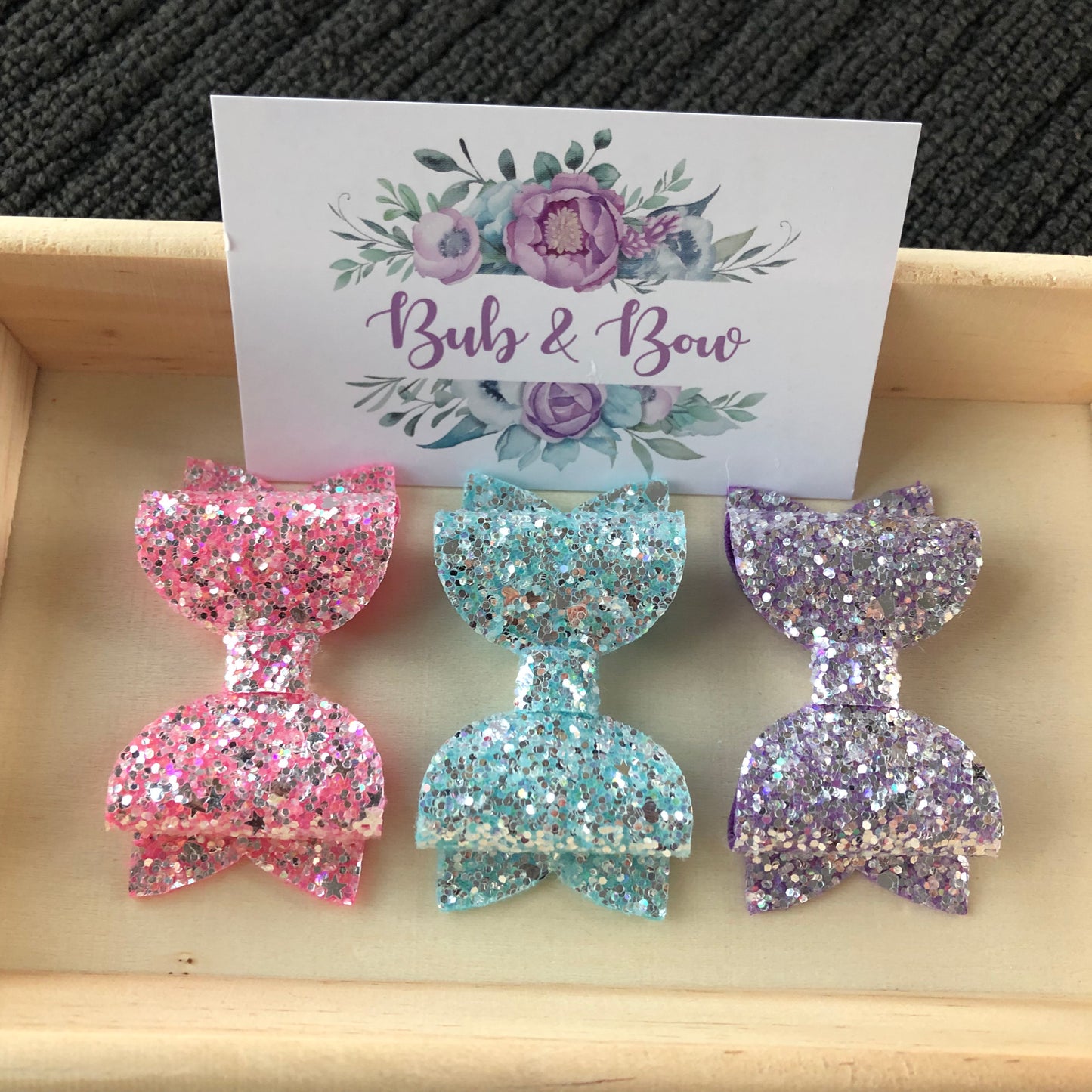 Mini Beauty Diamond Dazzle Bow Trio