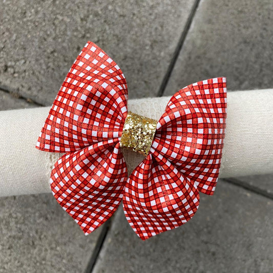 Large Sailor bow (Rusty Plaid)