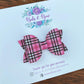 Pink Checkered Mini Beauty bow