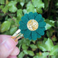 Felt Daisy Snap Clip (#65 Hunter Green)