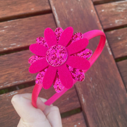 Dark Pink Satin Headband