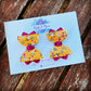 Amber Floral Kiarah Mini Piggy Clips